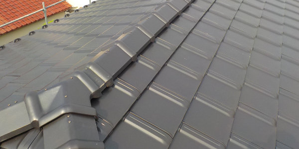 平板葺き替え工事写真